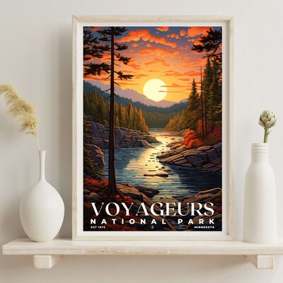 Voyageurs National Park Poster, Travel Art, Office Poster, Home Decor | S7 - image6